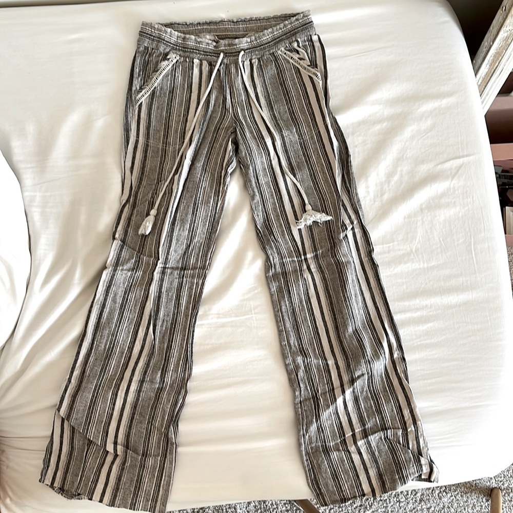 Striped Linen Pants. Size Small.